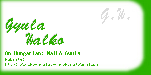 gyula walko business card